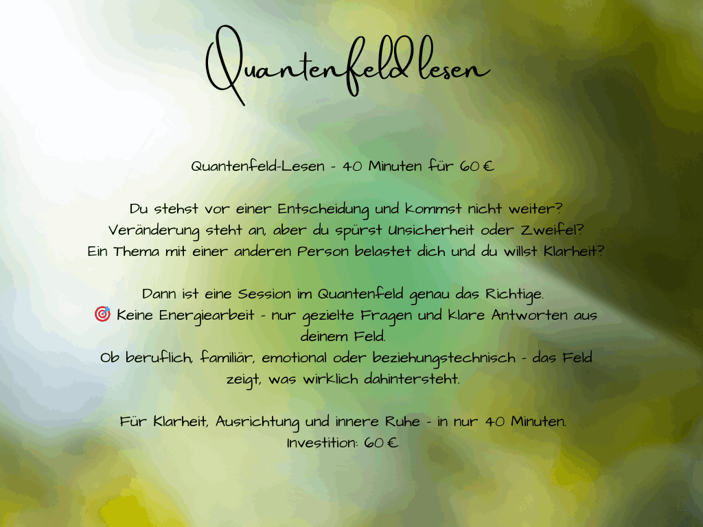 Beschreibung Quantenfeldlesen