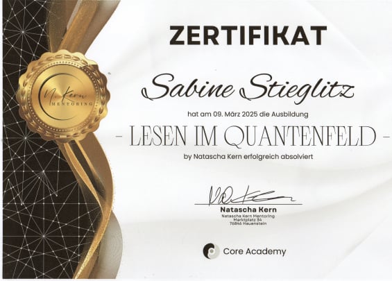 Sabine Zertifikat